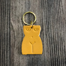Load image into Gallery viewer, Leather Body Keychain (Mustard)
