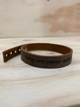 Load image into Gallery viewer, Leather quote bracelet
