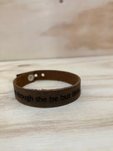 Load image into Gallery viewer, Leather quote bracelet
