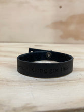 Load image into Gallery viewer, Leather quote bracelet
