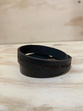 Load image into Gallery viewer, Leather quote bracelet
