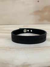 Load image into Gallery viewer, Leather quote bracelet
