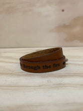 Load image into Gallery viewer, Leather quote bracelet
