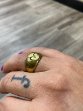 Load image into Gallery viewer, Bronze signet ring (boobies)
