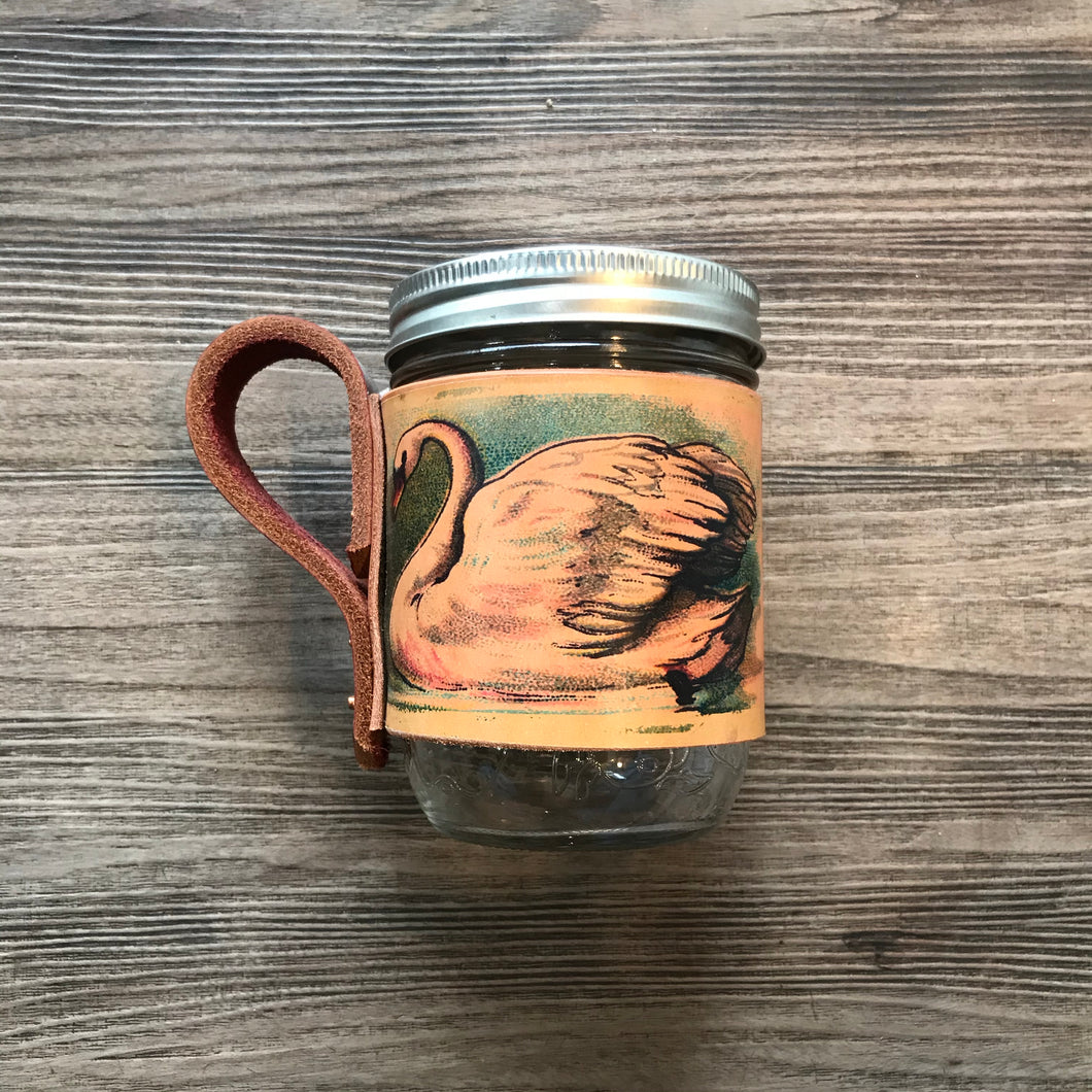 Leather Mason Jar Cozy