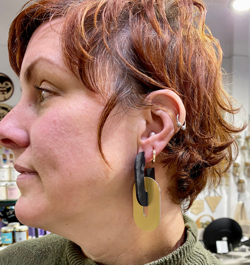 Large Link earrings