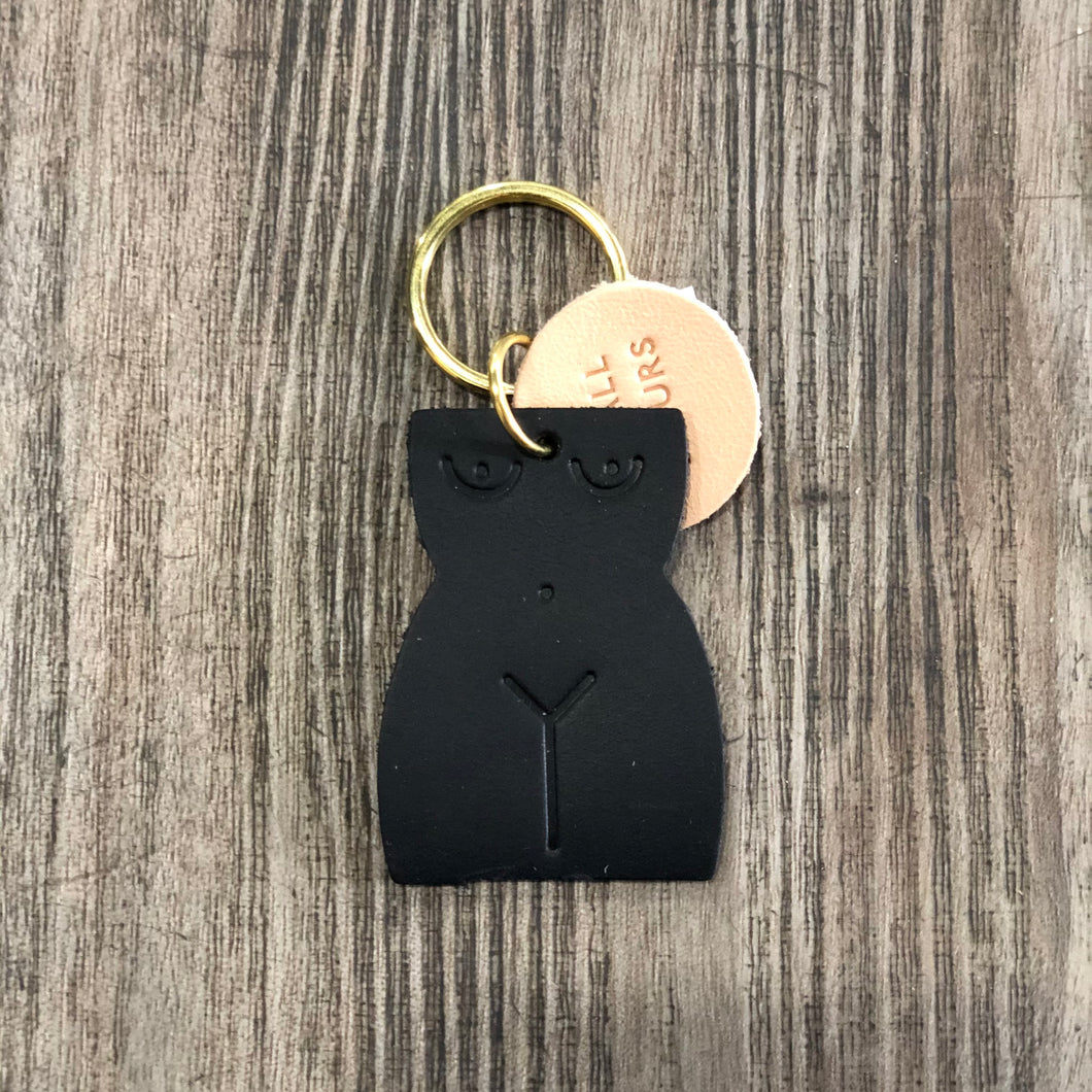 Leather Body Keychain (Black)