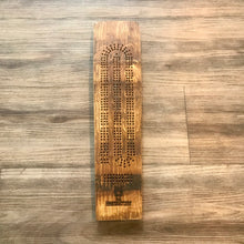 Load image into Gallery viewer, Wine barrel Cribbage Board

