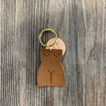 Load image into Gallery viewer, Leather Body Keychain (Light Brown)
