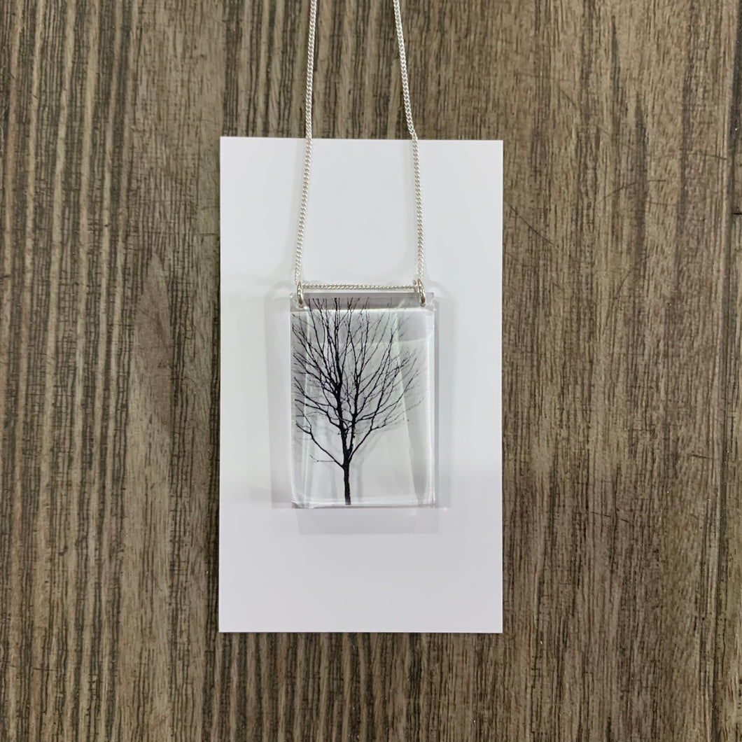 Rectangle Tree Photo Necklace