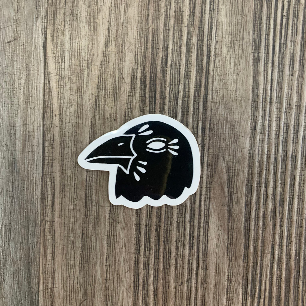 Vinyl Crow Sticker